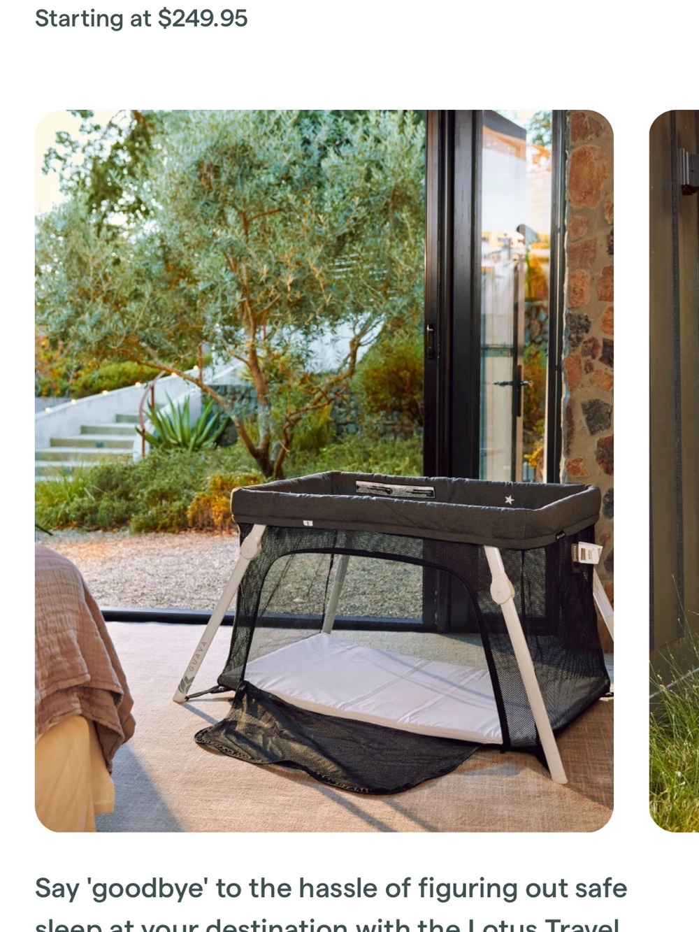 Guava lotus travel crib